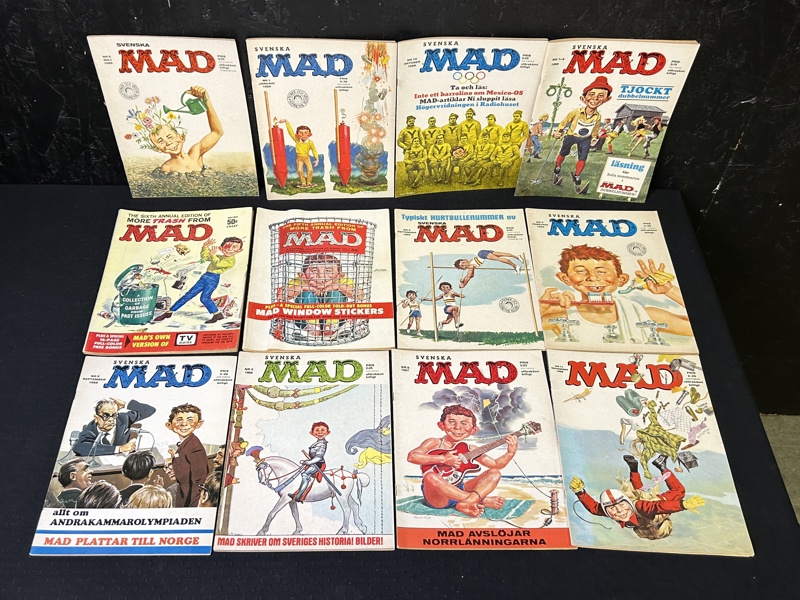 MAD Tidningar 1967-69 12 st varav 2 st amerikanska 