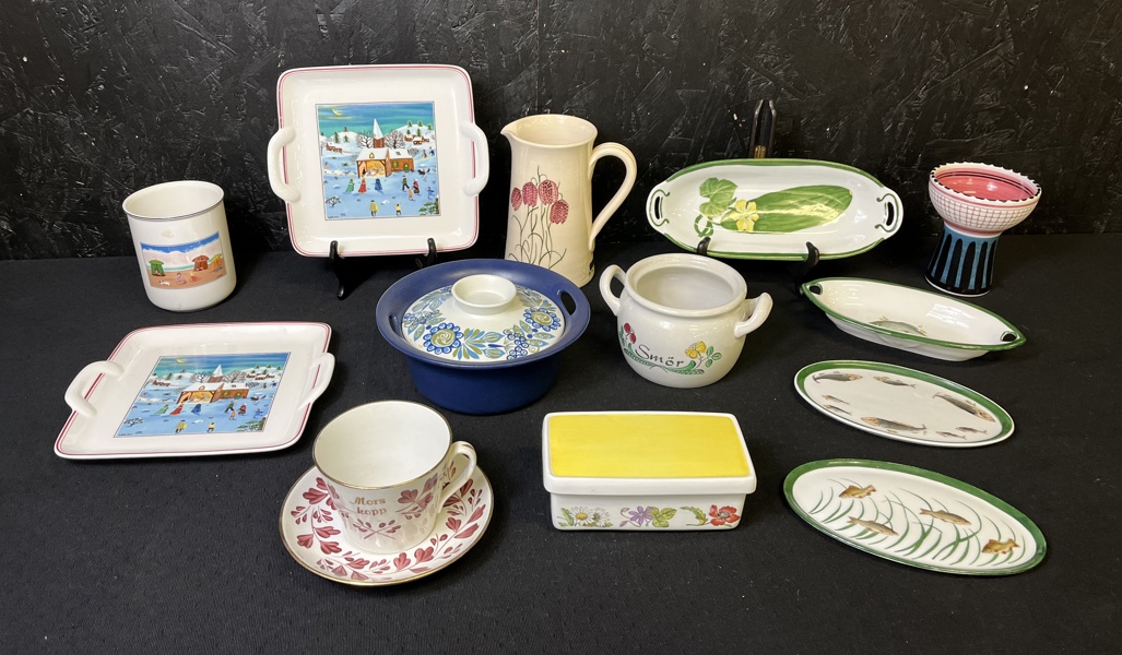  Parti Porslin bl a Gustavsberg Gefle Villeroy & Boch
