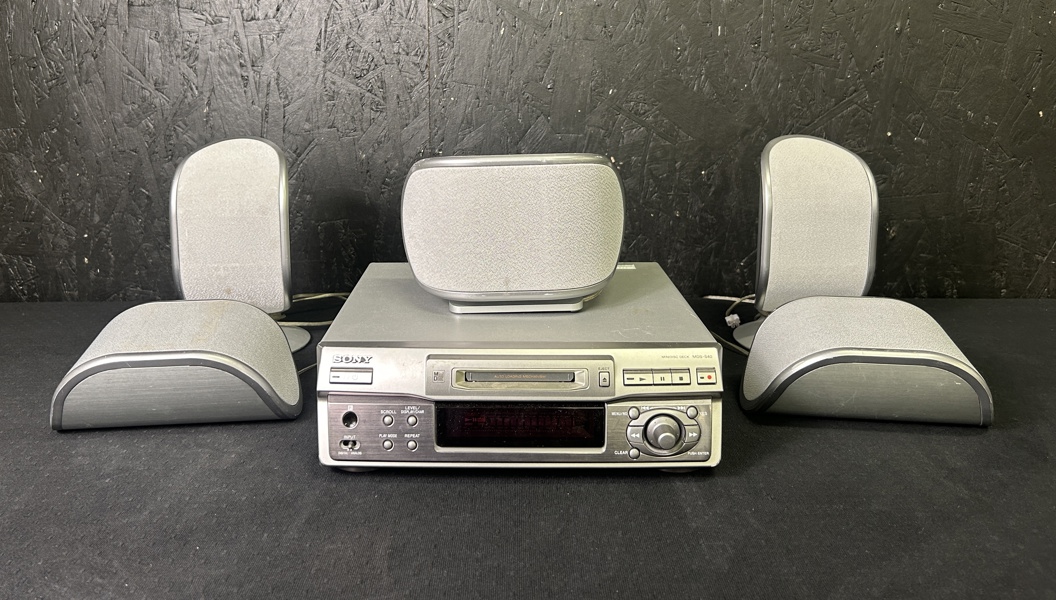 Sony Minidisc deck player MDS-S40 med högtalare 