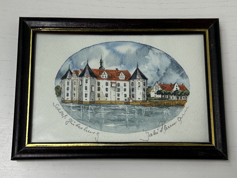  Akvarell, otydlig signatur