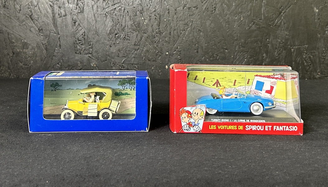 Plåtleksaker Tintin och Spirou