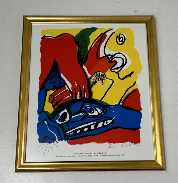 Färglitografi Bengt Lindström