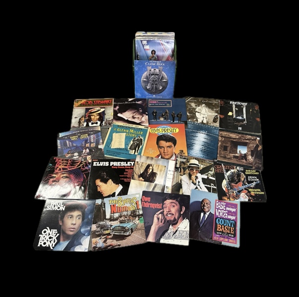 LP skivor 40 st, blandad musik 