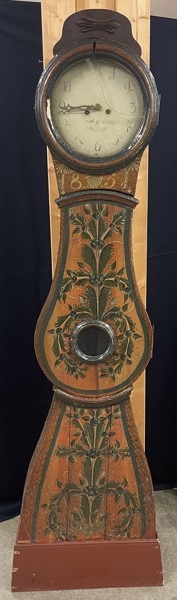 Golvur Olof Walberg Stockholm, daterad 1851, originalmålad