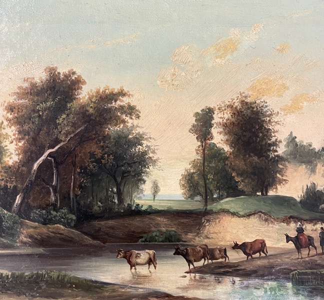 Olja på duk, 1800 tal
