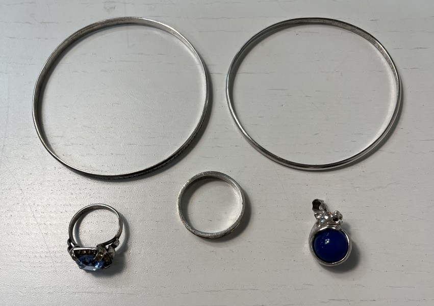 Silversmycken, armband och ringar