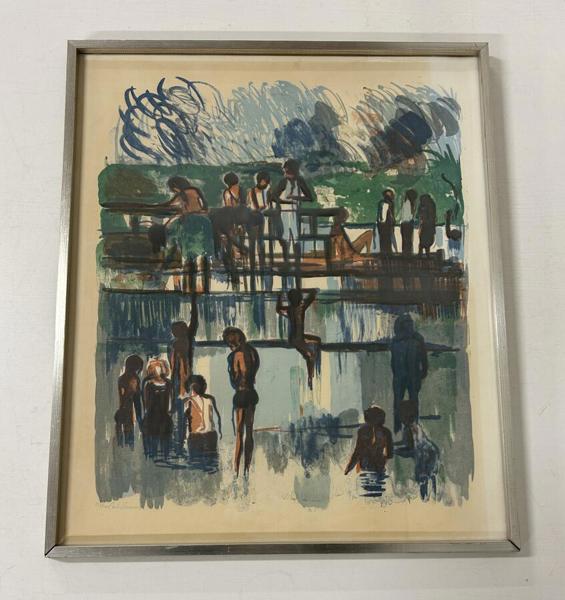 Färglitografi Cecilia Frisendahl  64 x 54 cm
