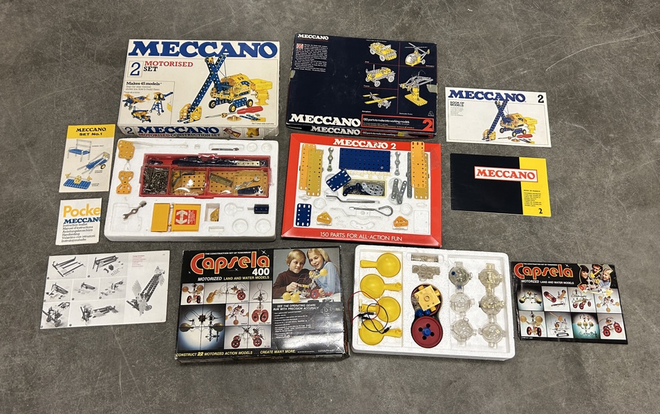 Byggsatser Meccano och capsela