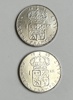 Sverige Gustav VI Adolf 2st 1Kr 1964 & 1965 UNC Silver