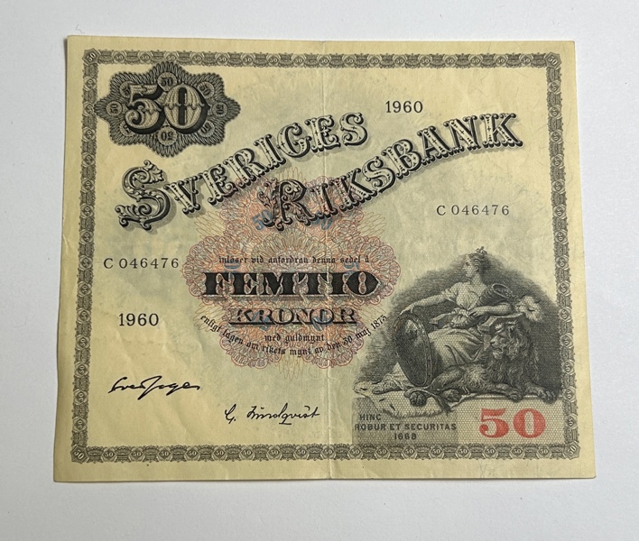 Sverige Sedel 50Kr 1960