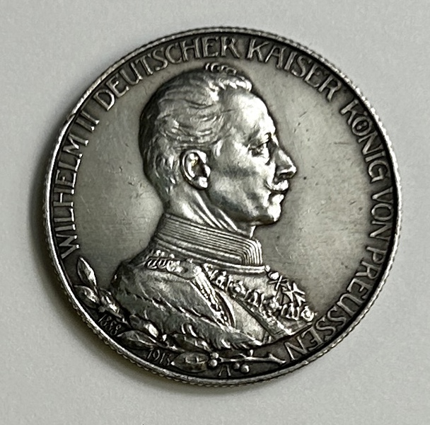 Tyskland Wilhelm II 2 Mark 1913 Silver