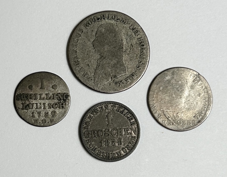 Tyskland 4st Mynt Silver 1700/1800-tal