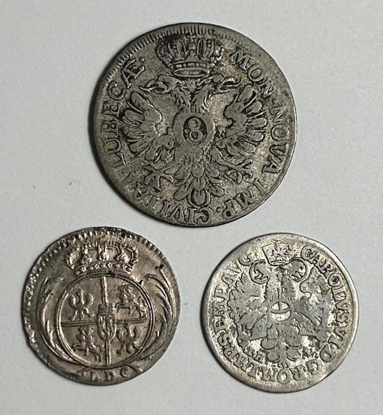 Tyskland 3st Silvermynt 1700-tal