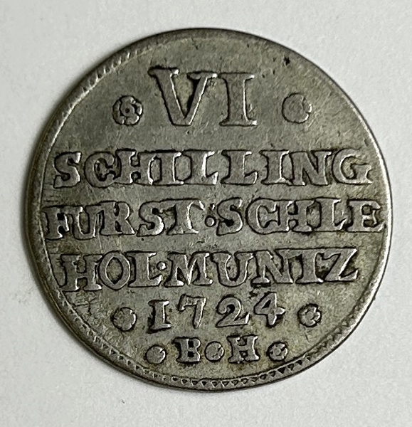 Tyskland Germany Schleswig-Holstein-Gottorp
6 Schilling 1724 Silver