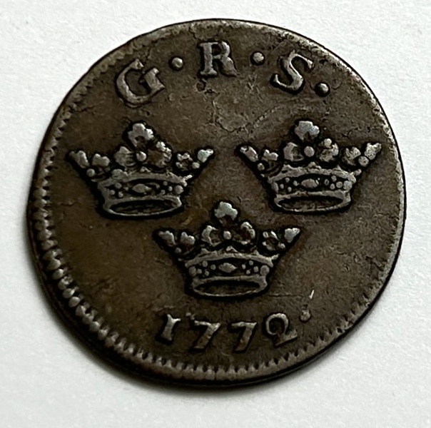 Sverige Gustav III 1 Öre 1772