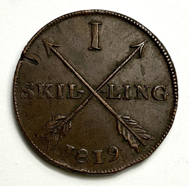 Sverige Karl XIV Johan 1 Skilling 1819