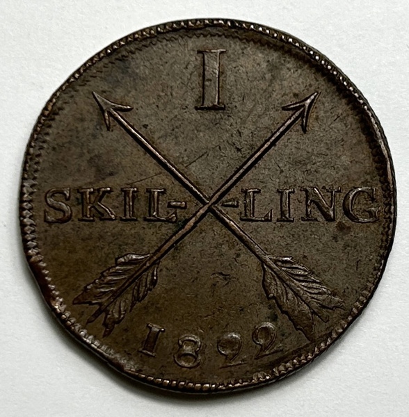Sverige Karl XIV Johan 1 Skilling 1822 