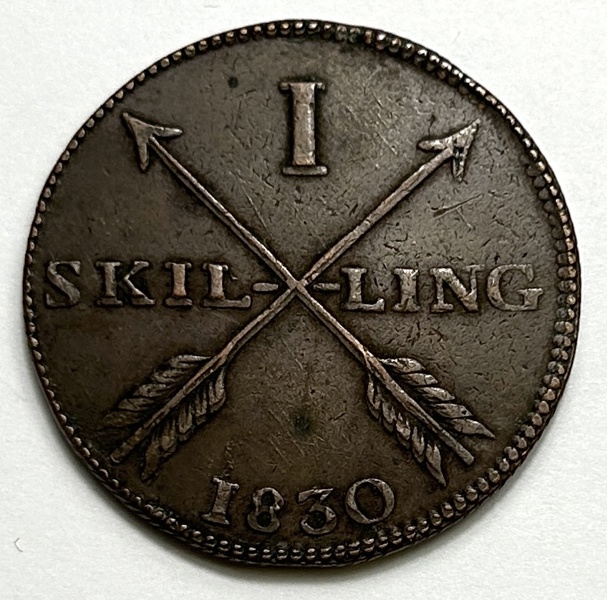 Sverige Karl XIV Johan 1 Skilling 1830