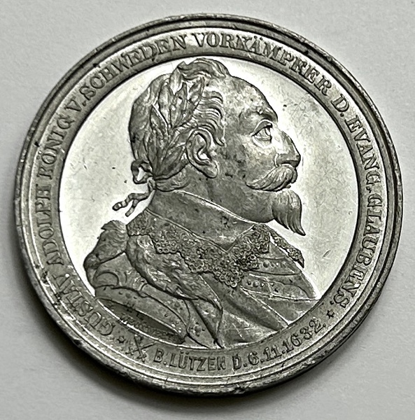 Sverige Medalj Gustav II Adolf Aluminium
