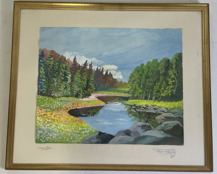 Akvarell ”Skogstjärn”  Hugo Ståhl