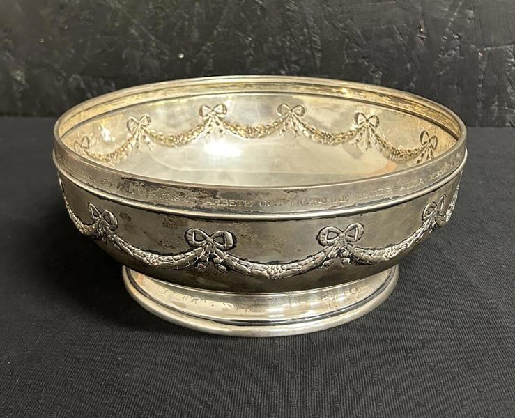 Silverskål 830/1000 silver, vikt 530 gram, "C.G.Hallberg"