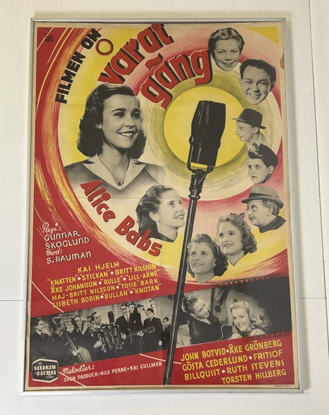 Bioaffisch vårat gäng med bl a Alice Babs, 1940 tal