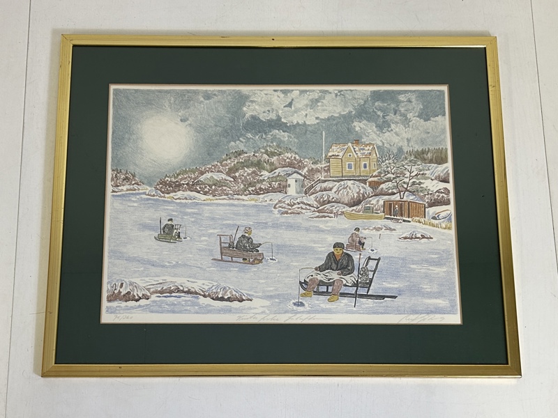 Färglitografi 75/360  Curt Sjöberg 