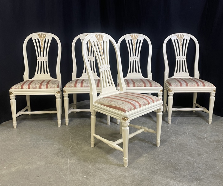 Stolar "Axet" 5 st, gustaviansk stil 