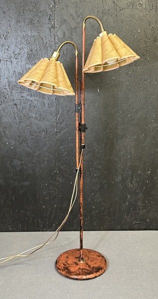 Golvlampa tvåarmad ställbar 