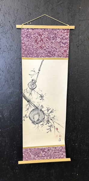 Japansk vepa ”Sumi-e” ink painting signerad Laura Wawerczak 