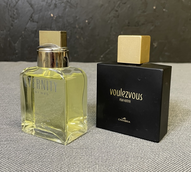 Två parfymer bla Calvin Klein Eternity 