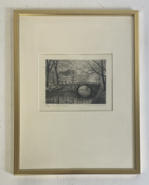Tavla etsning ”Amsterdam” Maarten Langbroek