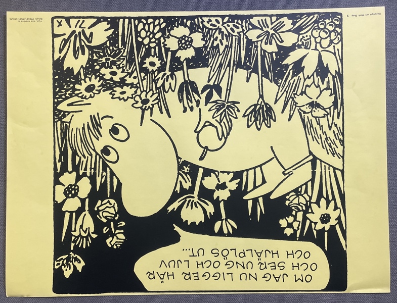 Mumin Affisch 1960-tal Bulls Presstjänst