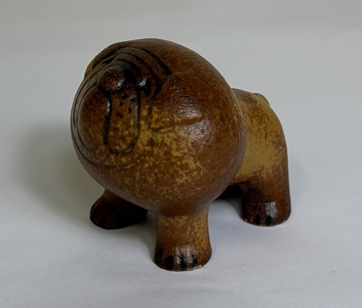 Lisa Larson. Figurin, "Bulldog" ur serien "Kennel", signerad.
