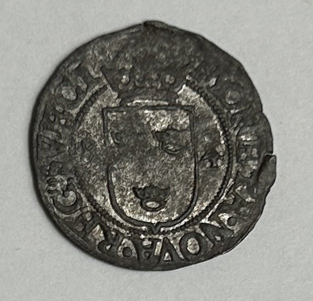 Silvermynt. Johan III, 1/2 öre, 1584.