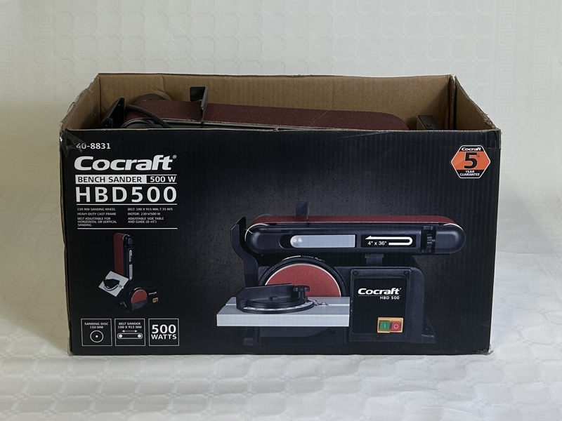 Bandslipmaskin, Cocraft HBD500, bänkmodell.