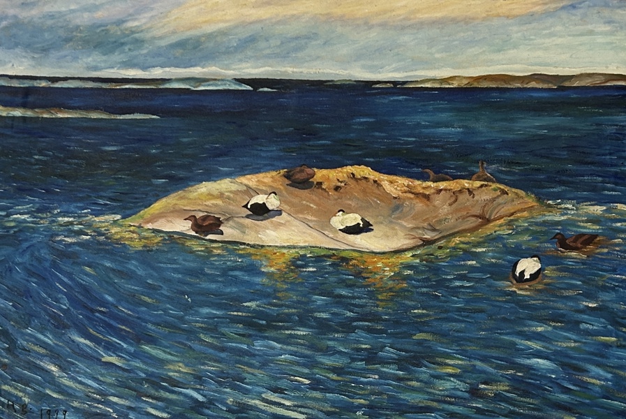 Olja på duk, signerad.