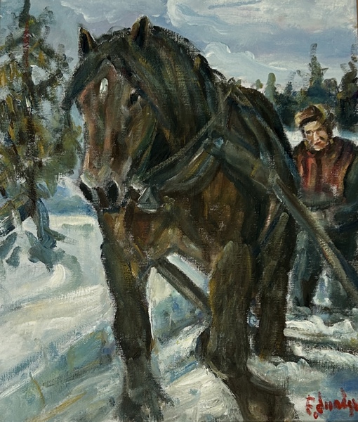 Olja på duk, signerad.