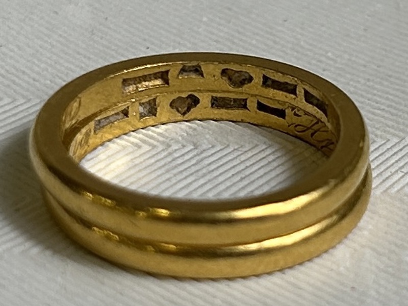 Ringar, 23K guld, 2 st.