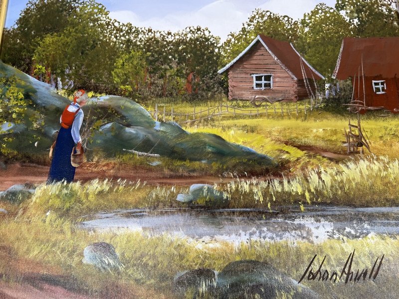 Johan Arvall. Olja på duk, signerad.
