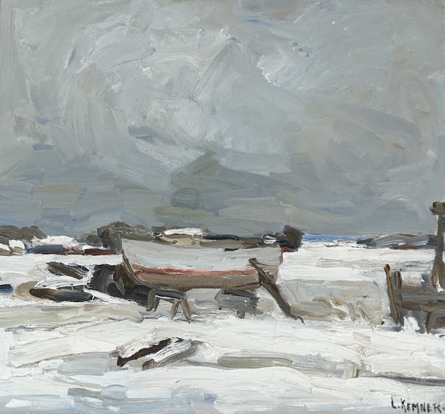 Lars Kemner. "Noekes" Olja på duk, signerad.