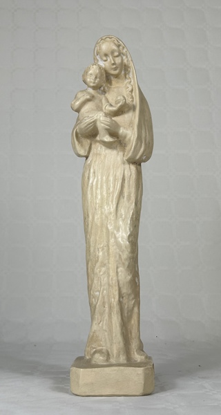 Skulptur, "Maria med barnet", gips.